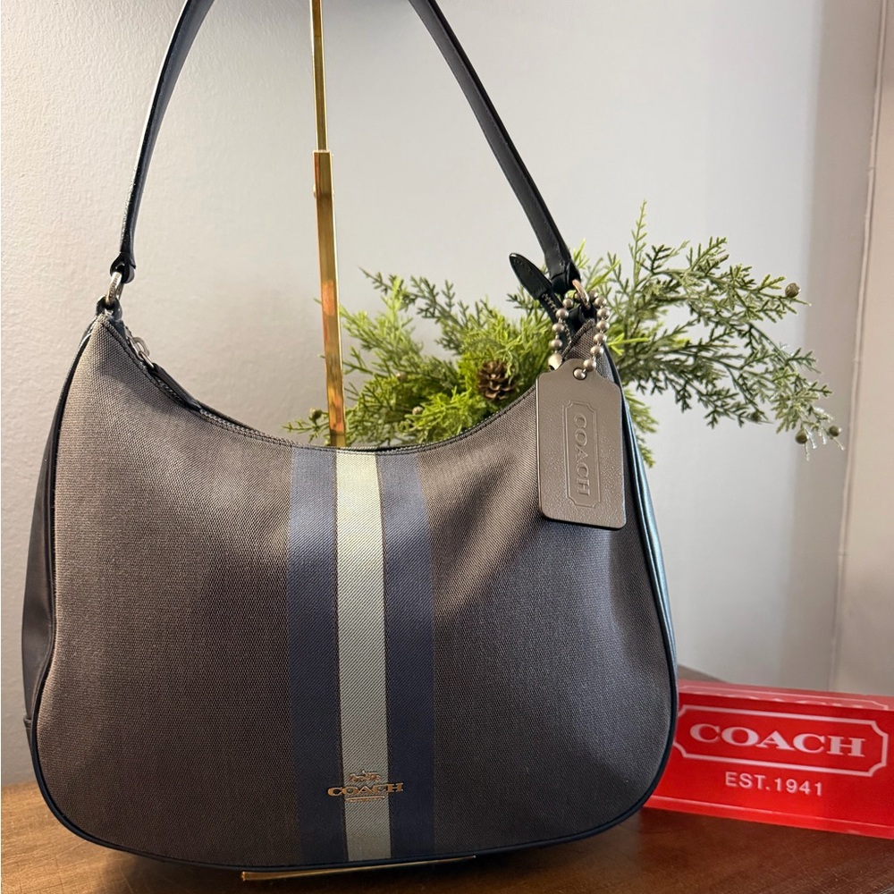 Coach Varsity Stripe Hobo Bag - Picture 1 of 13